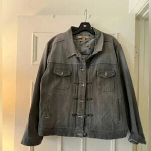 Motto Grey Denim Jacket Size 2x